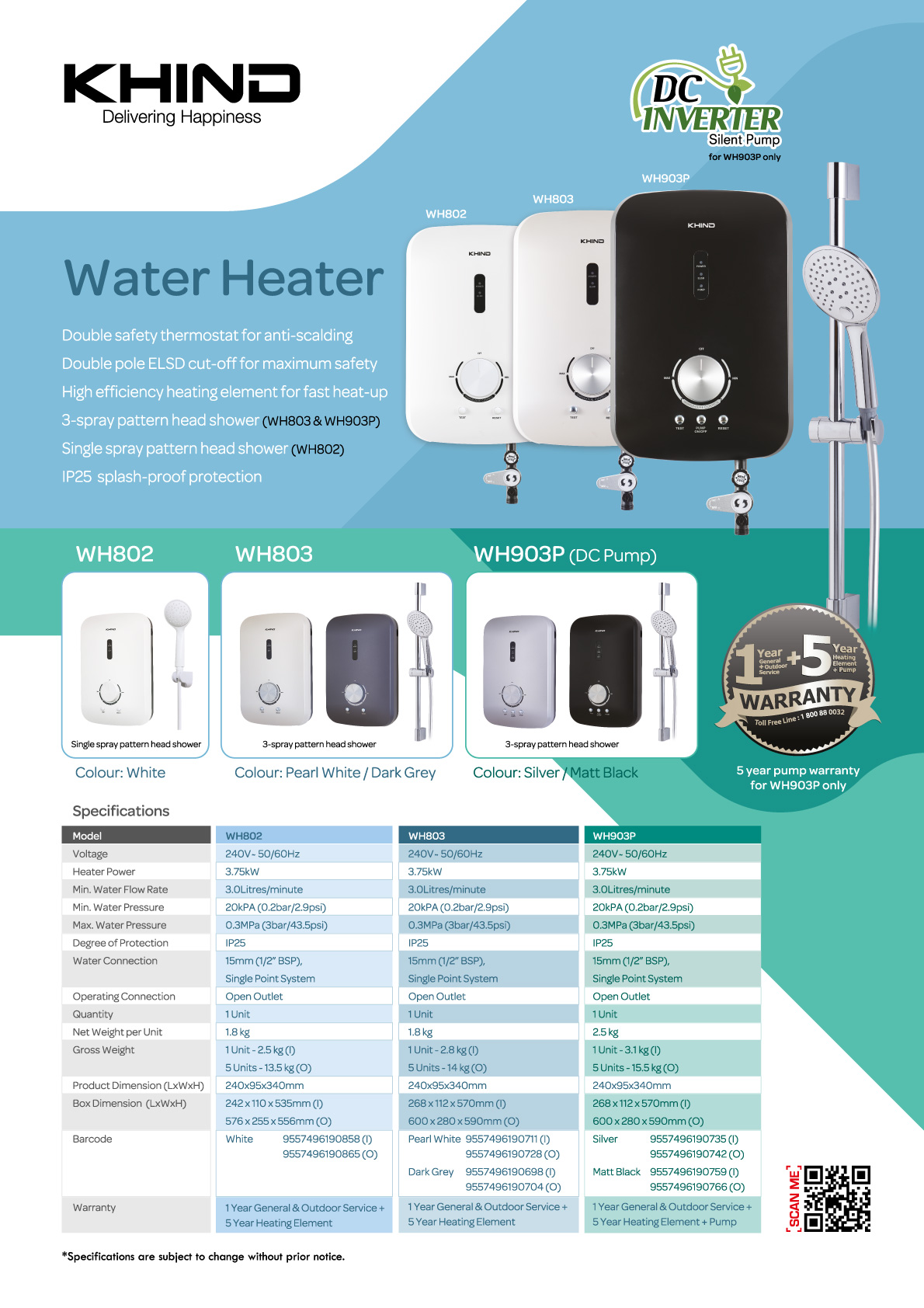 Khind Instant Water Heater WH802